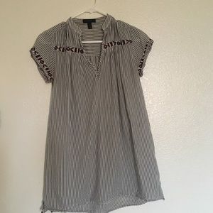 J crew penstripe blouse